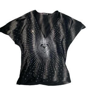 Sparkly black top